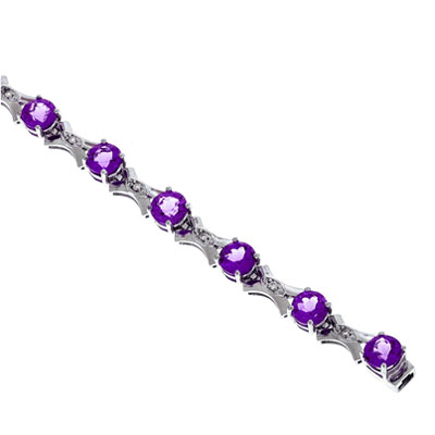 View Diamond and Amethyst Bracelet