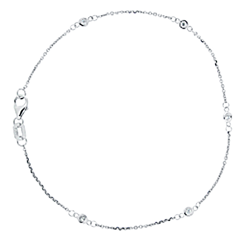 View Diamond Bezel Station Bracelet