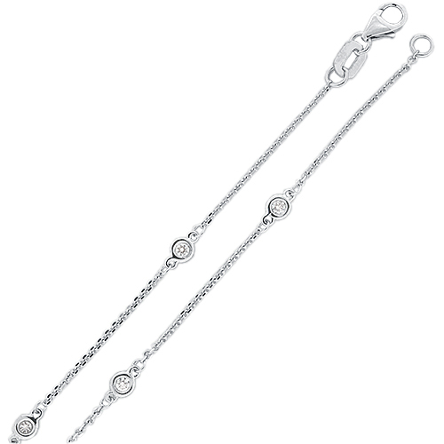 View Diamond Bezel Station Bracelet