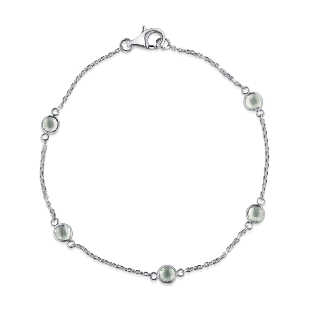 View White Topaz DBY Bracelet (5 Sections)