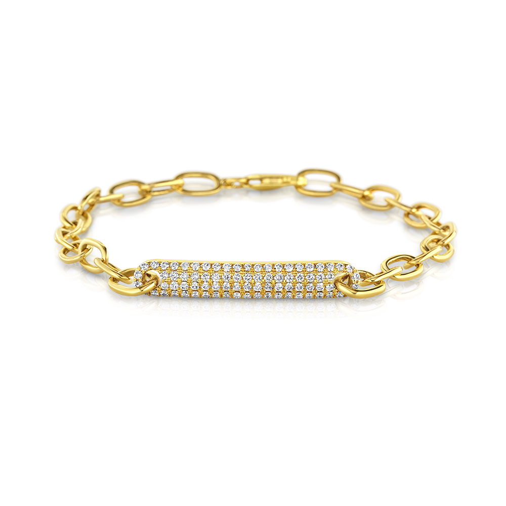 View Diamond Bar And Link Bracelet