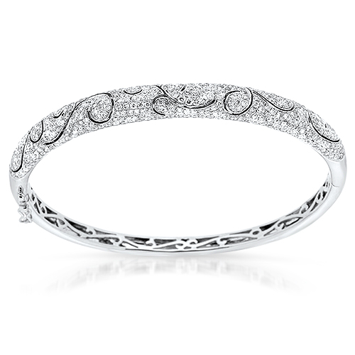 View Diamond Swirl Bangle