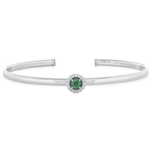 View Emerald And Diamond Bangle