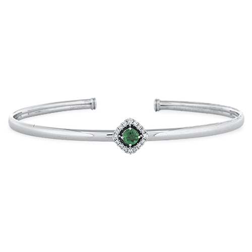 View Emerald and Diamond Bangle