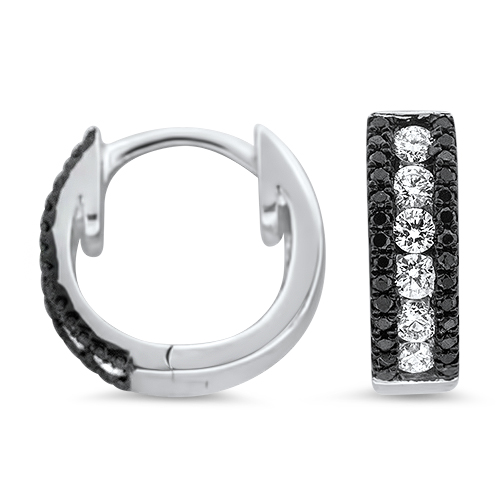 View Diamond Hoop Earrings