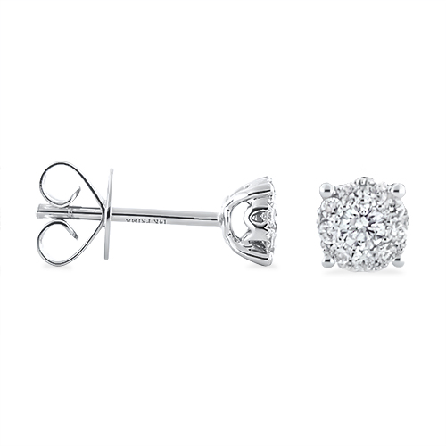 View Diamond Cluster Earrings