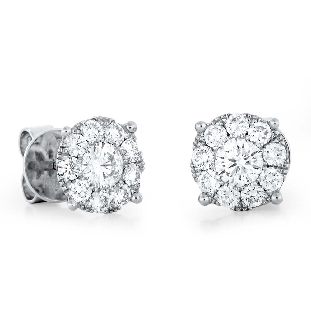 View Diamond Cluster Earrings