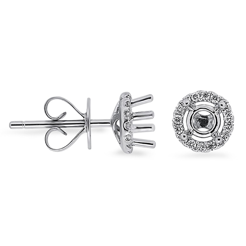 View Diamond Semi Mount Earrings For 0.30ct Center