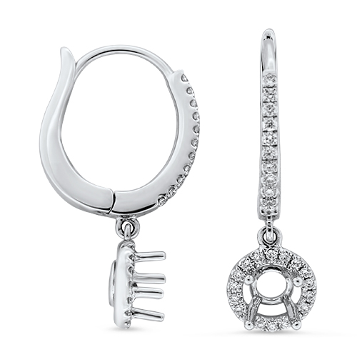 View Diamond Semi Mount Earrings