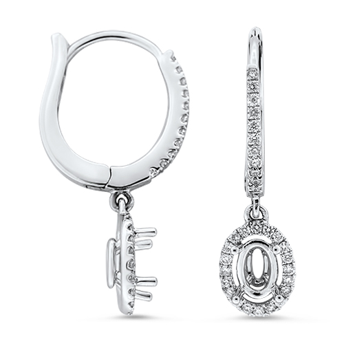 View Diamond Semi Mount Earrings