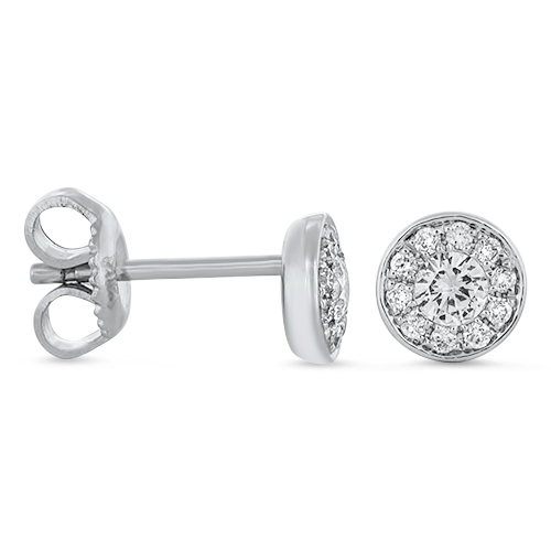 View Diamond Cluster Earrings