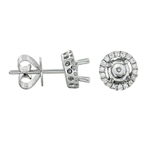 View Diamond Semi Mount Earrings (0.30ct Center)