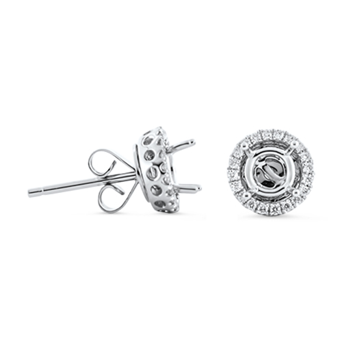 View Diamond Basket Earrings (0.50ct Center)