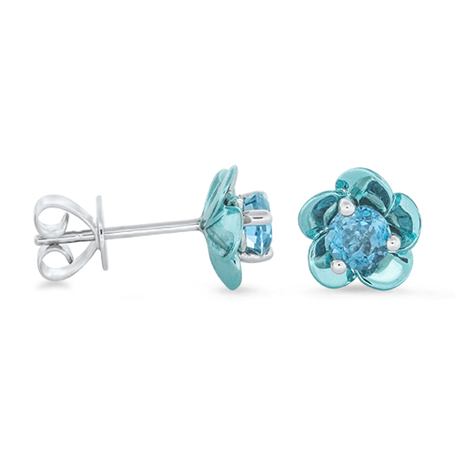 View London Blue Mini Flower Earrings