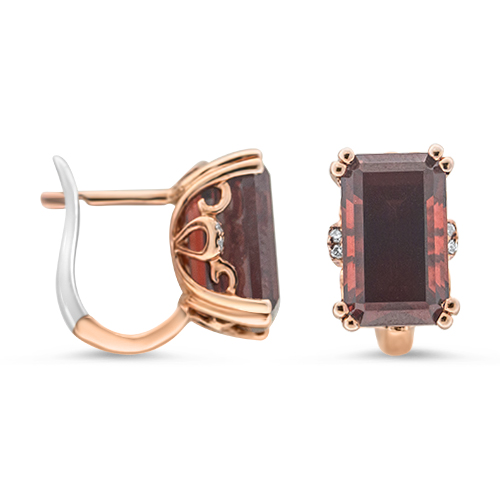 View Garnet and Diamond Earrings