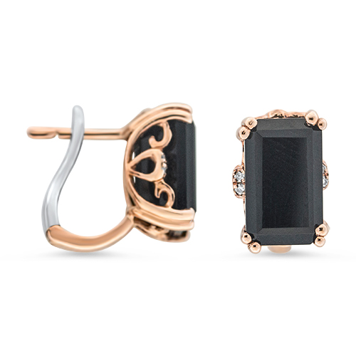 View Diamond and Onyx Earrings