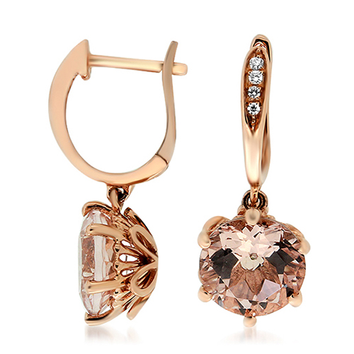 View Morganite and Diamond Pendant