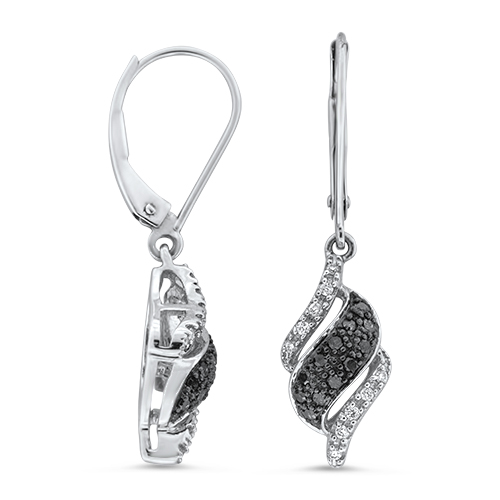 View Black and White Diamond Earrings