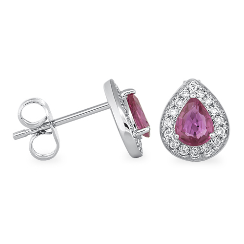 View Ruby And Diamond P/S Earrings
