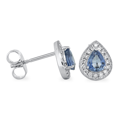 View Sapphire And Diamond P/S Earrings
