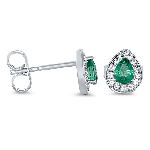 View Emerald And Diamond P/S Earring