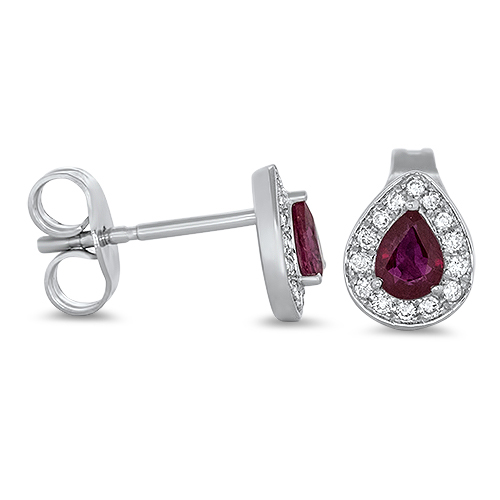 View Ruby And Diamond P/S Earrings