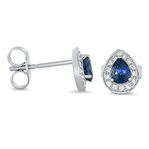 View Sapphire And Diamond P/S Earrings