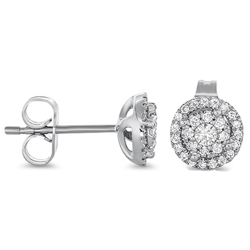 View Diamond Cluster Earrings