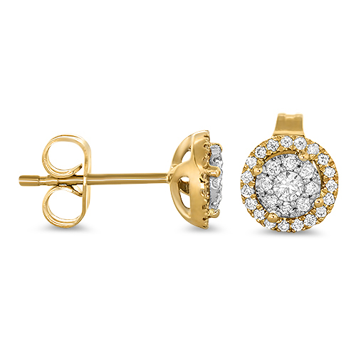 View Diamond Cluster Earrings