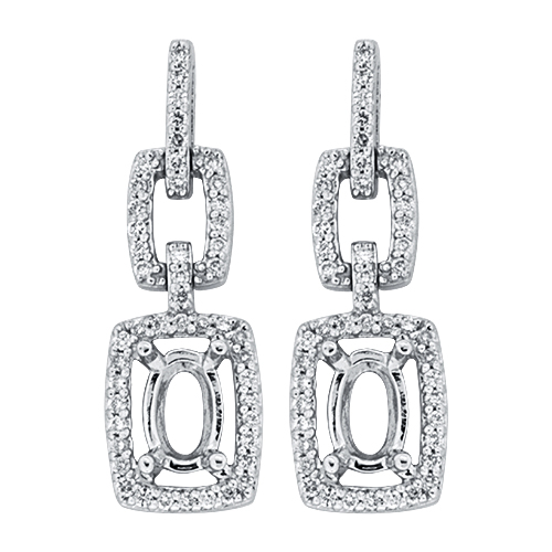 View Diamond Semi Mount Earrings