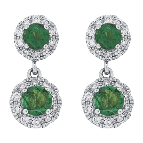 View Emerald and Diamond Earrings