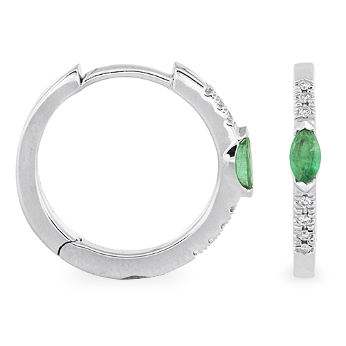 View Diamond And Emerald Earrings
