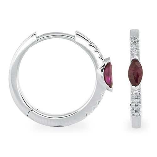 View Diamond And Ruby Earrings