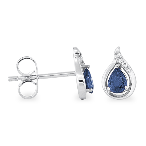 View P/S Sapphire And Diamond Earrings