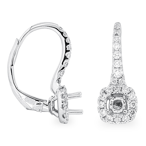 View Diamond Semi Mount Earrings