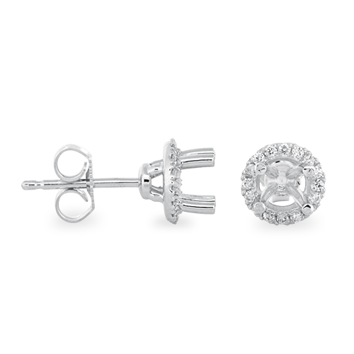 View Diamond Halo Earrings For 0.25ct Center
