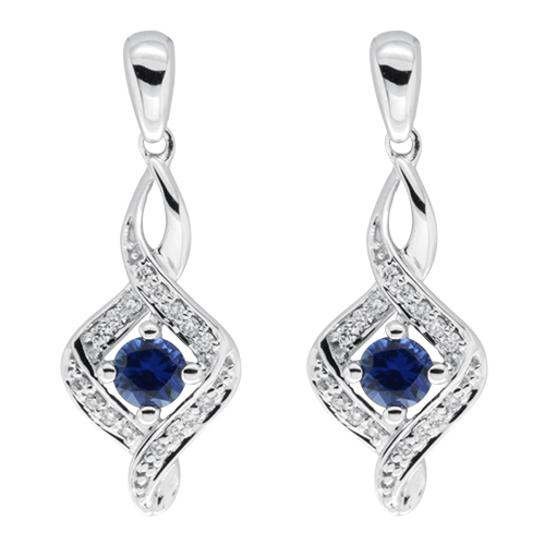 View Sapphire and Diamond Earrings