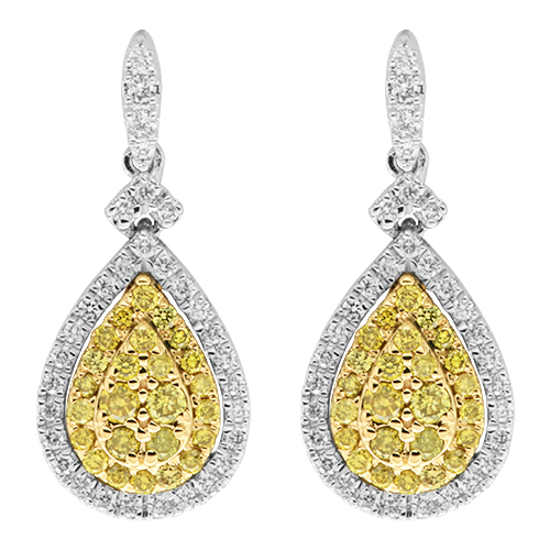 View Fancy Diamond and Yellow Diamond Earrings