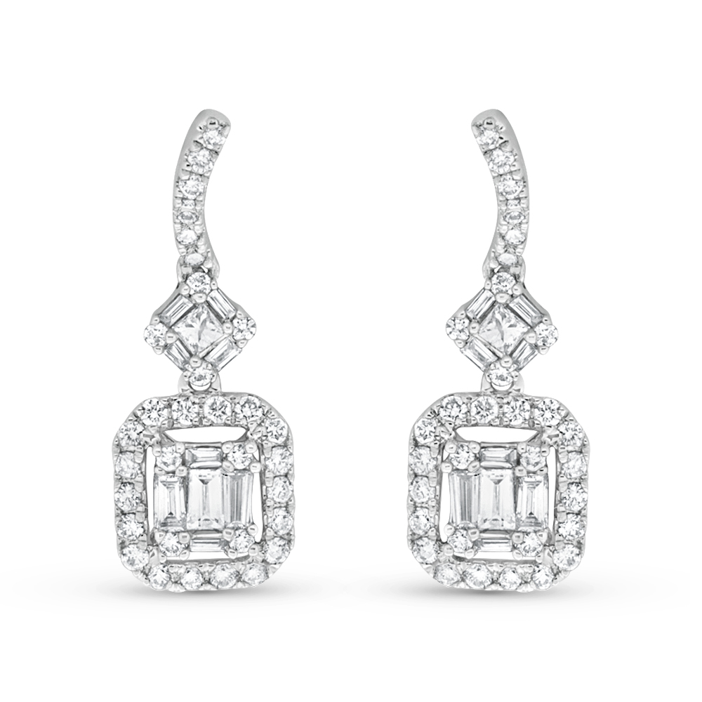 View Fancy Diamond Cluster Earrings