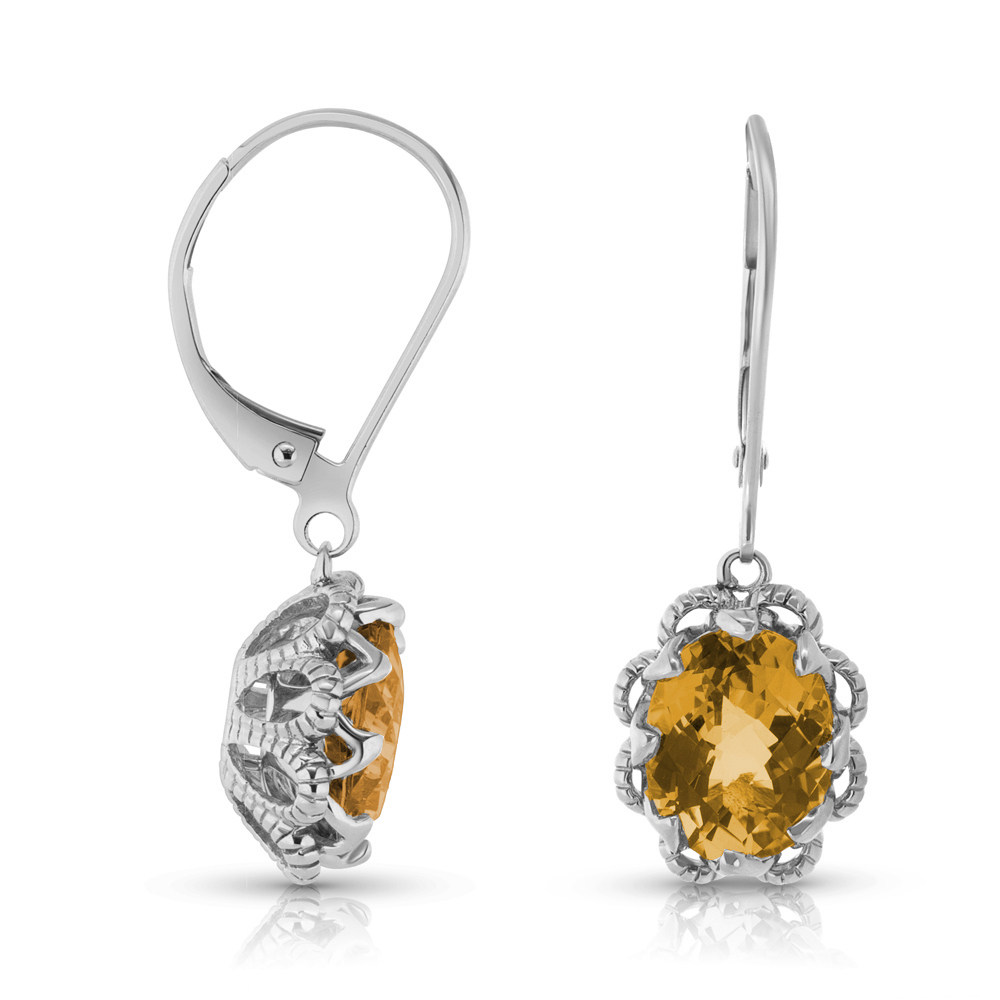 View Citrine Dangle Fancy Earrings