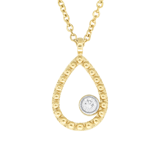 View Diamond Pear Shaped Necklace