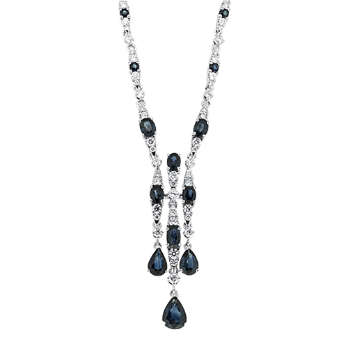 View Sapphire and Diamond Necklace