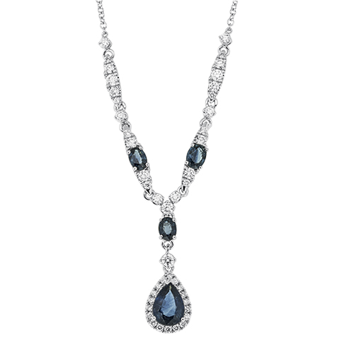 View Sapphire and Diamond Necklace