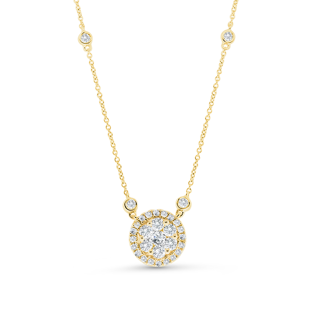 View Cluster Diamond Necklace