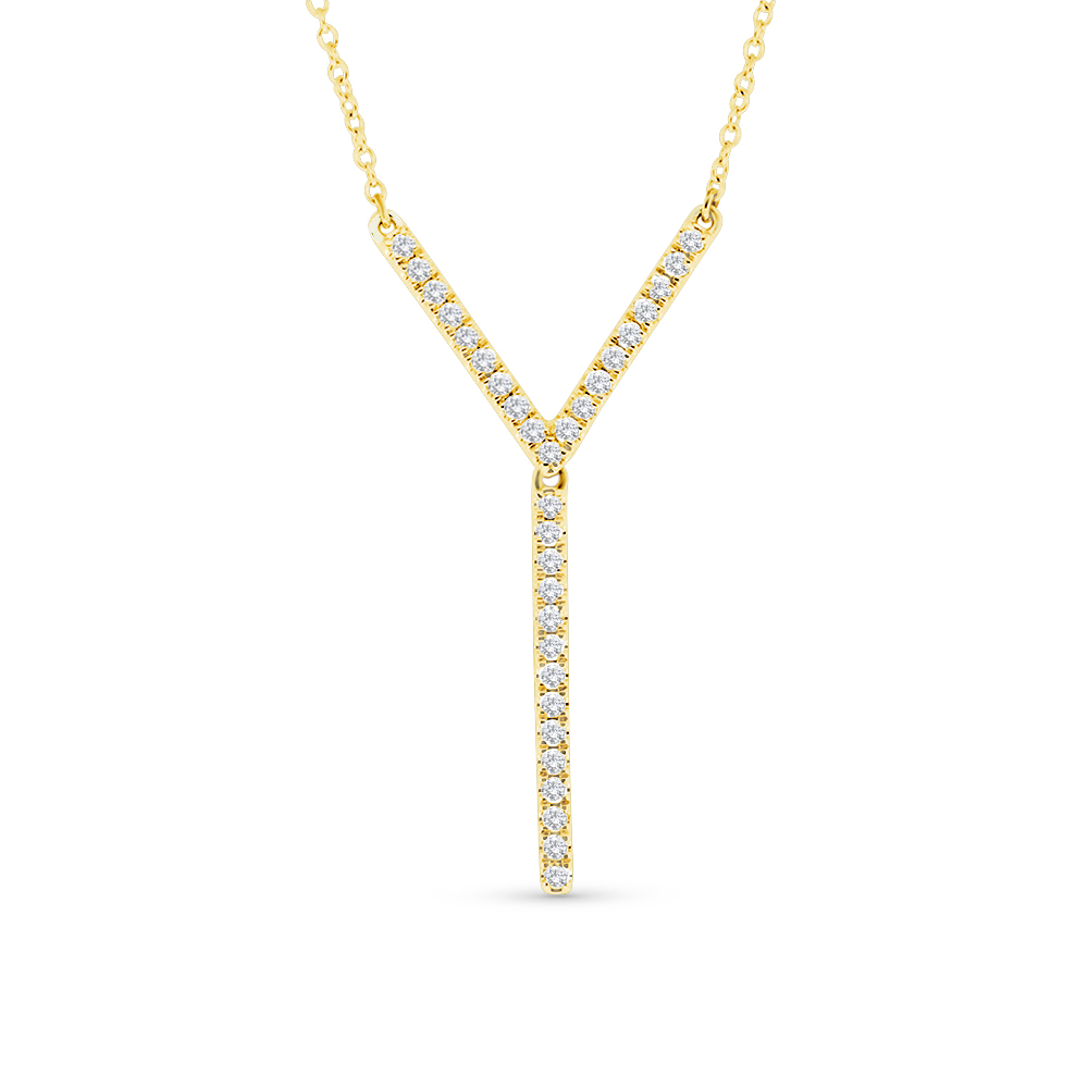 View Diamond V Drop Necklace