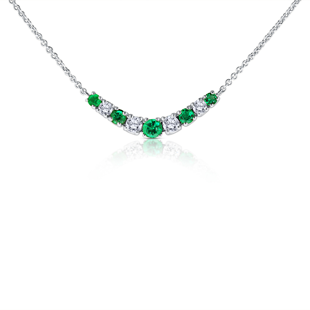 View Emerald and Diamond Necklace