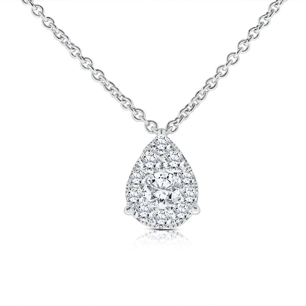 View P/S Diamond Cluster Necklace