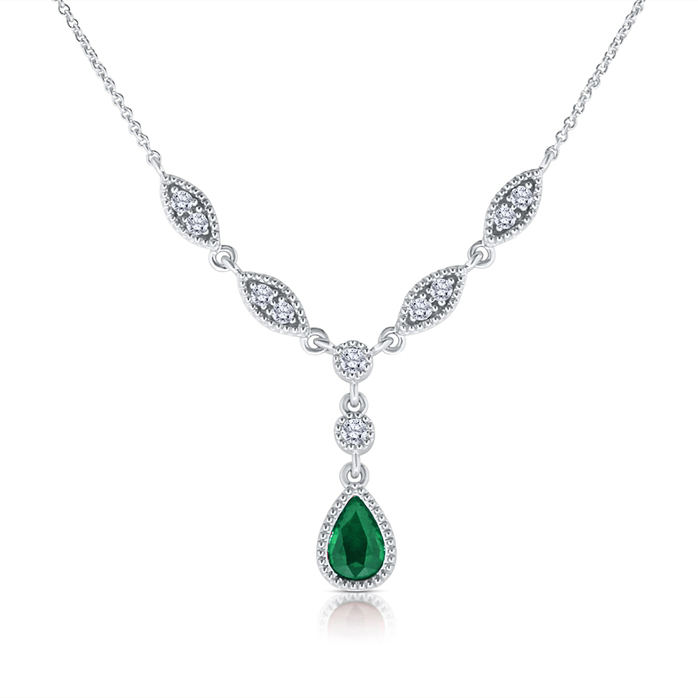 View Emerald and Diamond Necklace