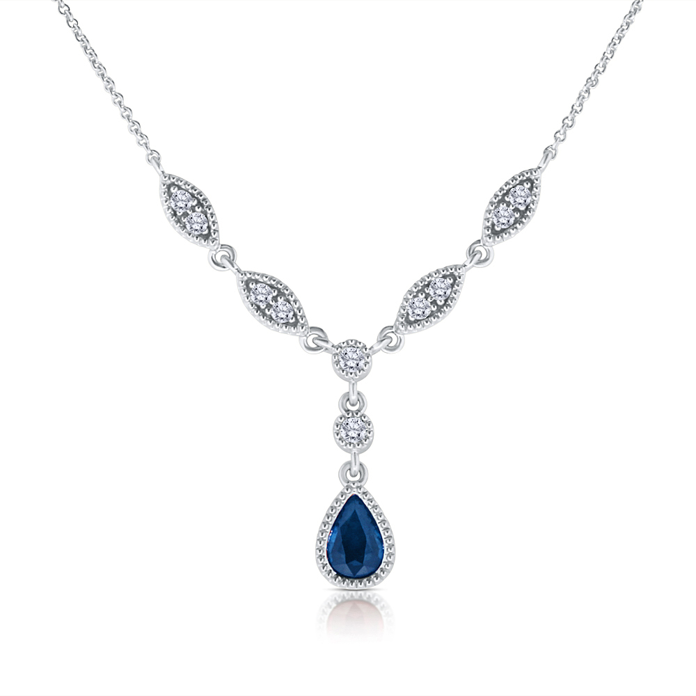 View Sapphire and Diamond Necklace