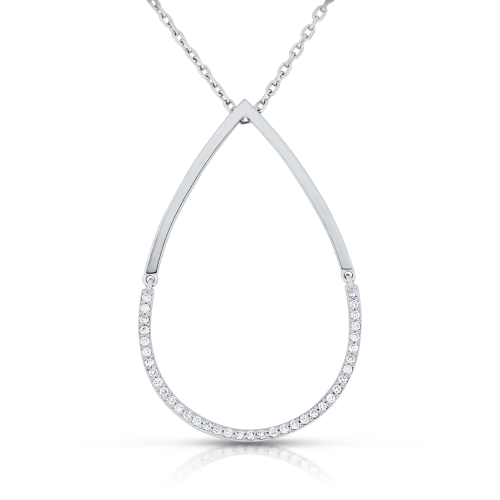 View Diamond Pear Shape Necklace